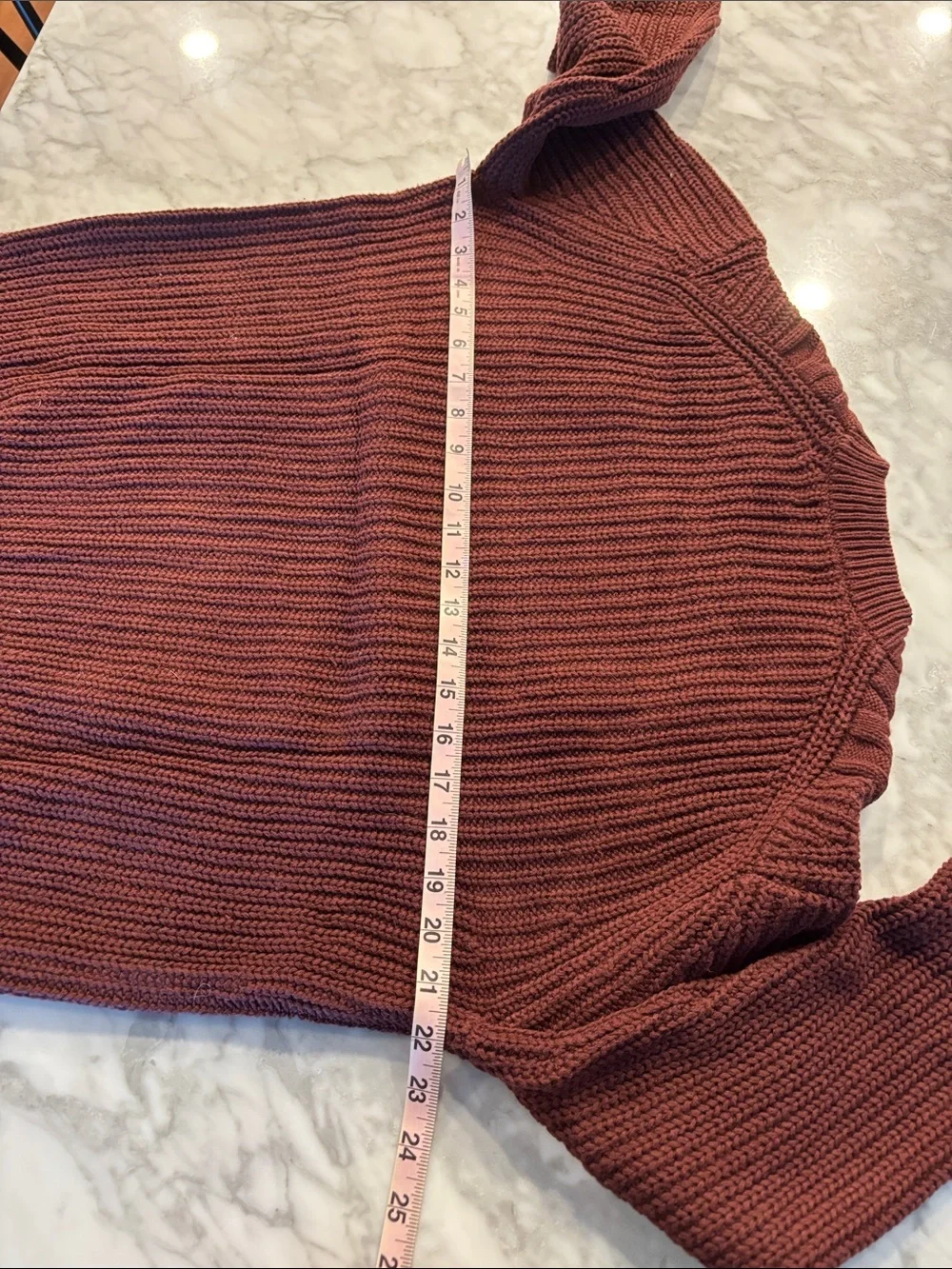 Banana Republic Men's Cable Crewneck Sweater - Rust Brown